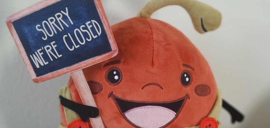 Linsi mit Schild "Sorry we're closed"