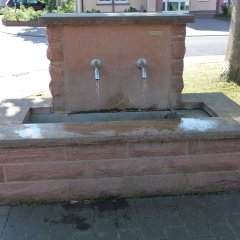 Impression des Ortsteils Geislitz - hier Brunnenanlage