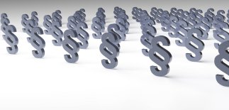 Illustration mehrerer stehender Paragraphensymbole